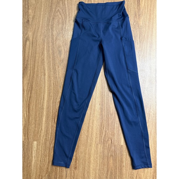 American Eagle Outfitters Pants - American Eagle Womens High Rise Pocket Leggings Navy Blue Athletic Yoga Small S